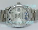Highest Qaulity Swiss Replica Rolex Datejust Silver Number SS Case Watch 36 mm